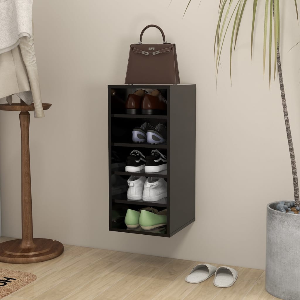 Schuhschrank Holzwerkstoff Schwarz