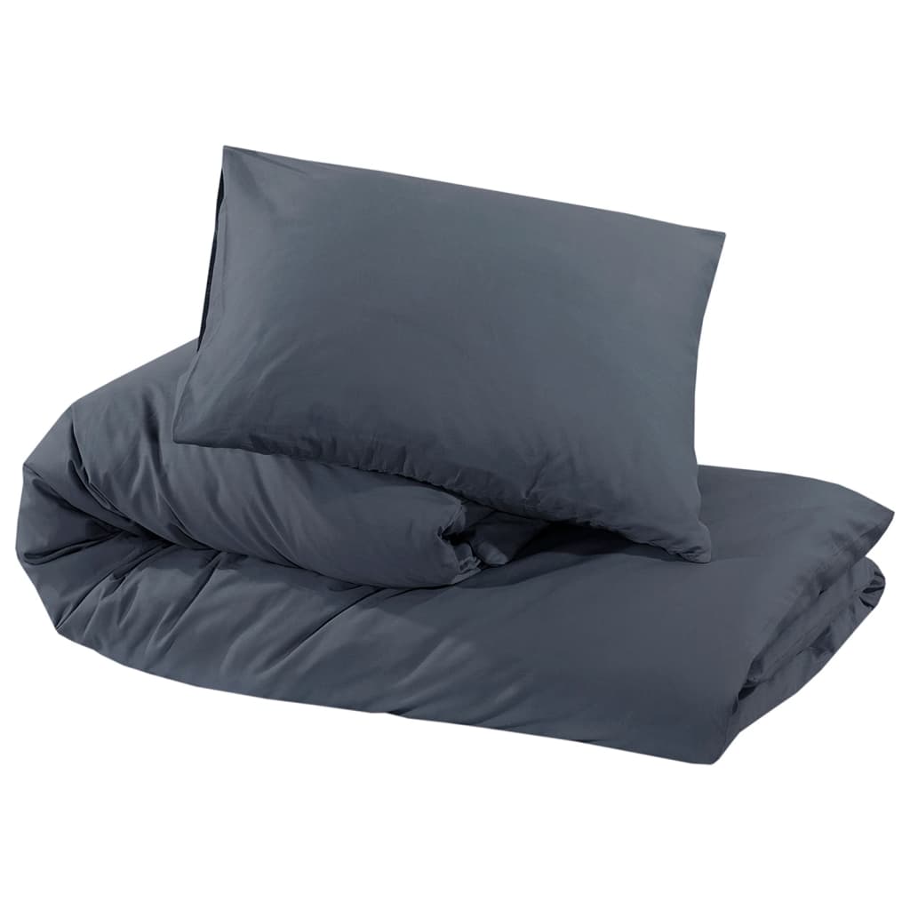 Bettwäsche-Set 200X200 Cm Leichte Mikrofaser Anthrazit