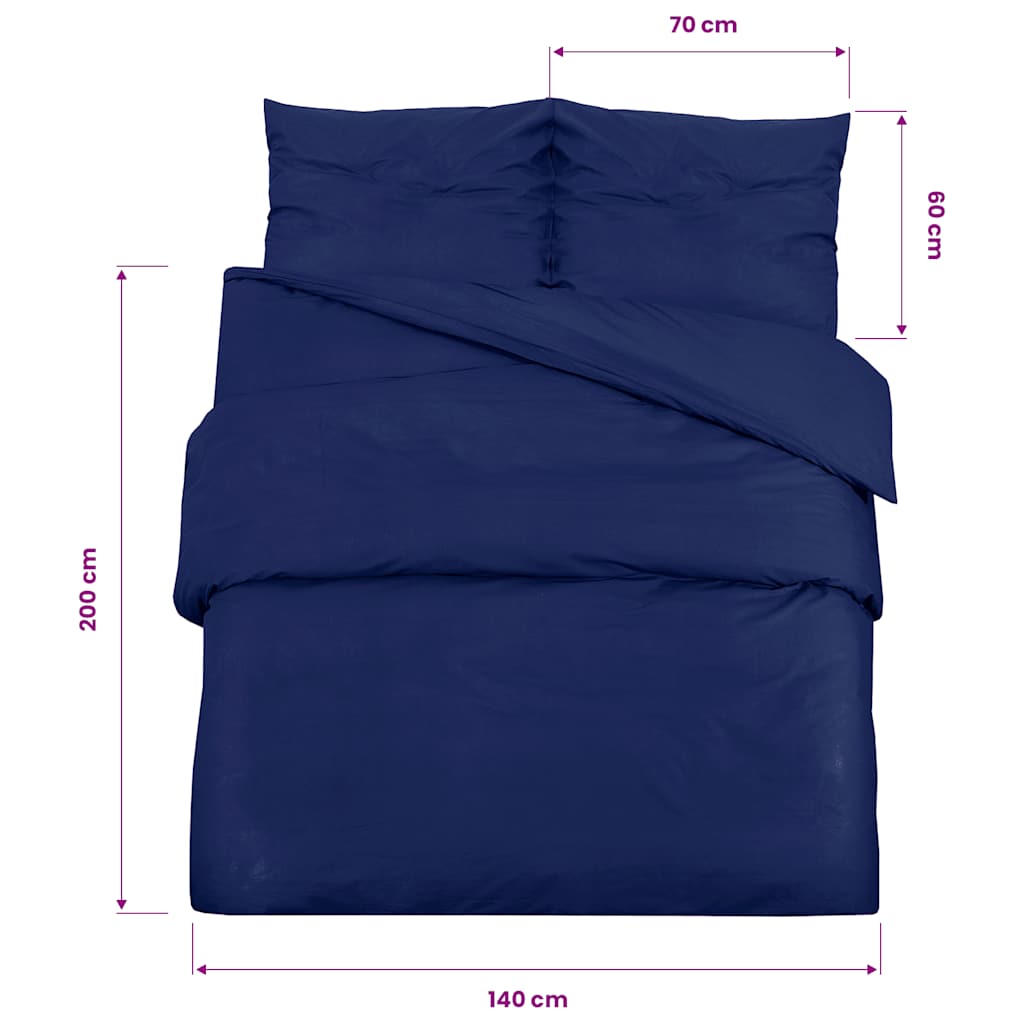 Bettwäsche-Set Marine 140X200 Cm Leichte Mikrofaser Blau
