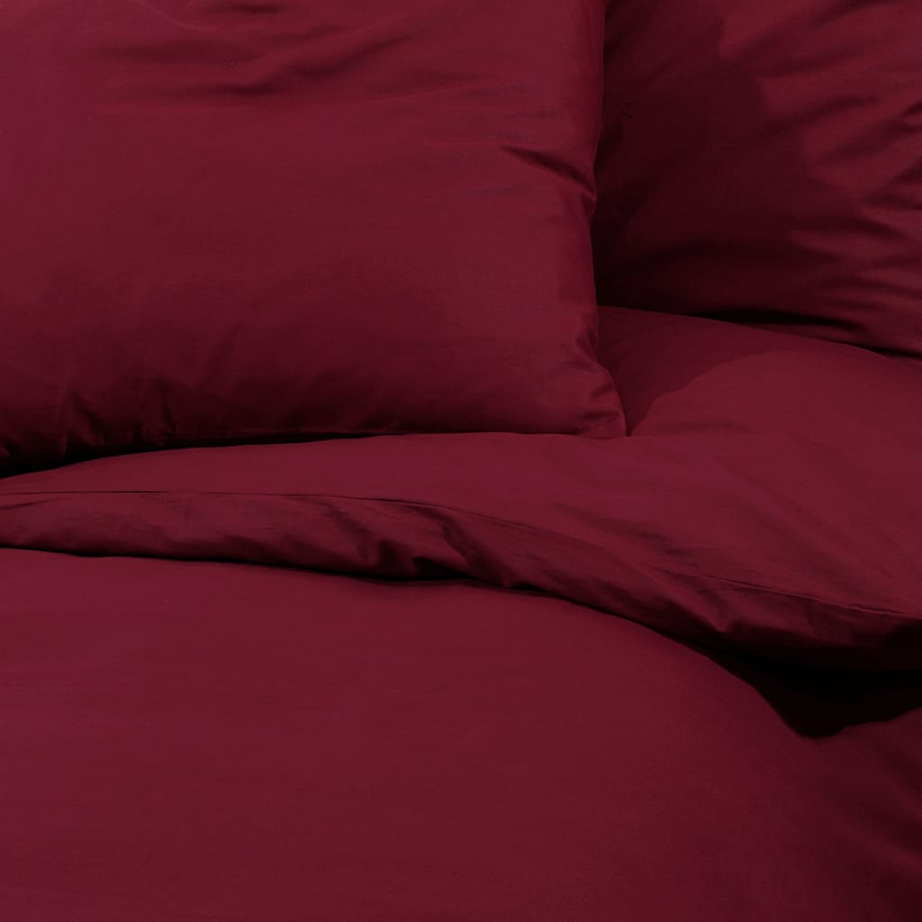 Bettwäsche-Set Bordeaux 220X240 Cm Leichte Mikrofaser