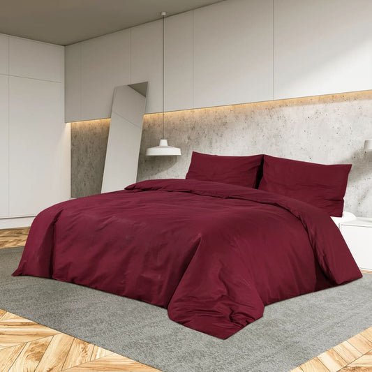 Bettwäsche-Set Bordeaux 220X240 Cm Leichte Mikrofaser