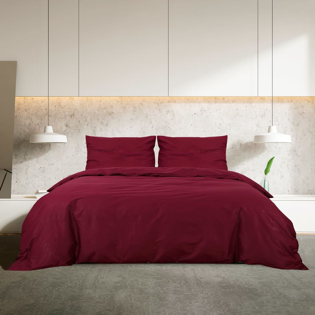 Bettwäsche-Set Bordeaux 260X240 Cm Leichte Mikrofaser