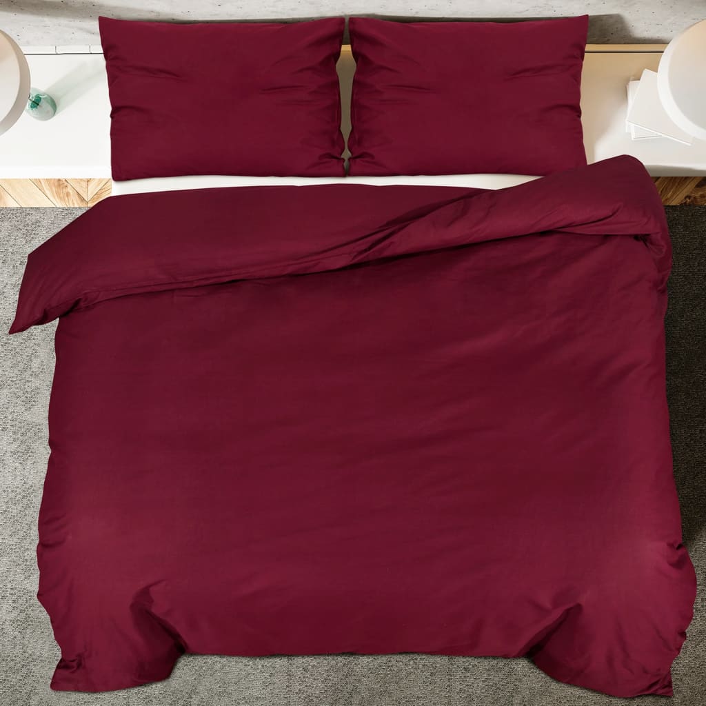 Bettwäsche-Set Bordeaux 260X240 Cm Leichte Mikrofaser