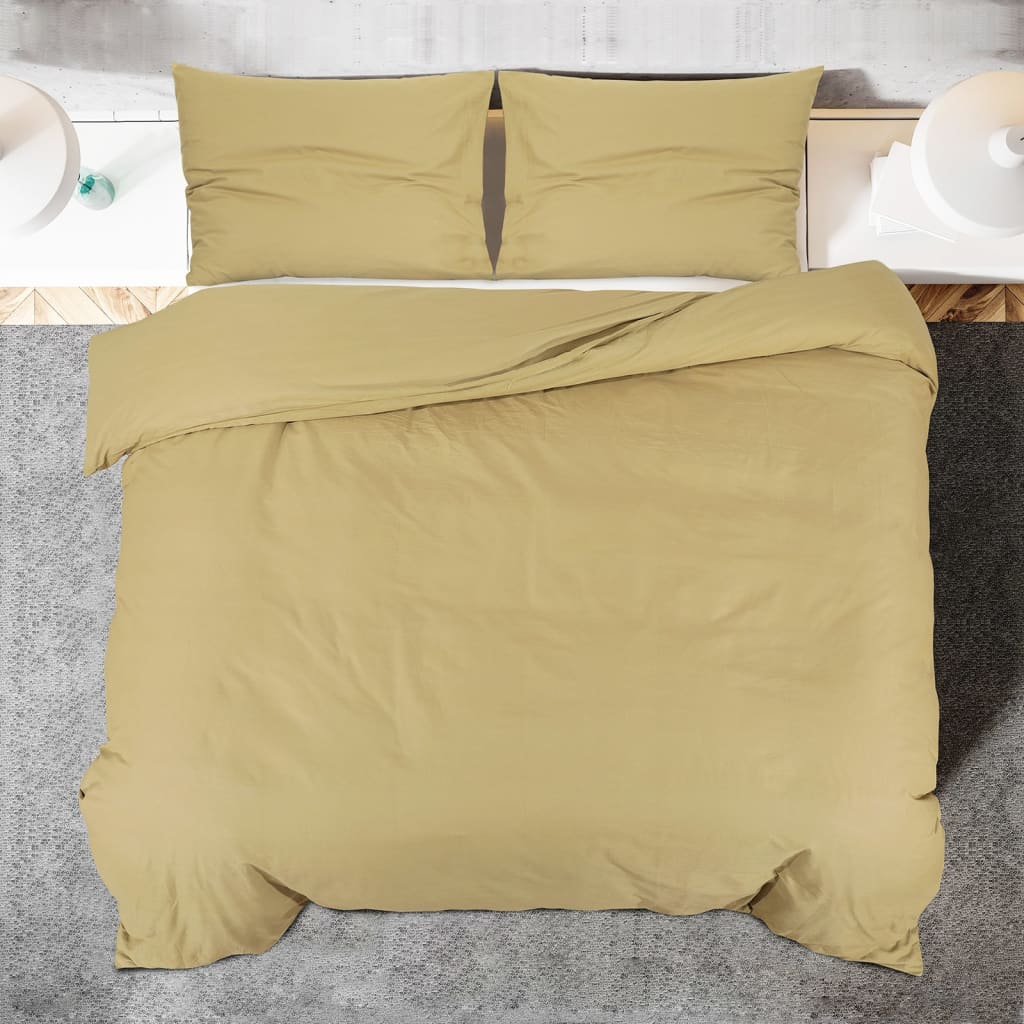 Bettwäsche-Set 135X200 Cm Baumwolle Taupe