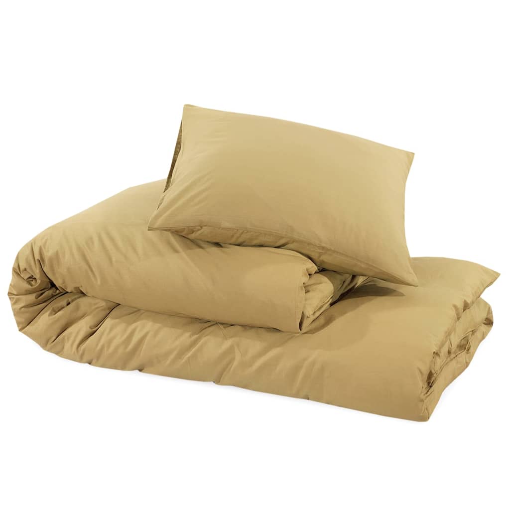 Bettwäsche-Set 135X200 Cm Baumwolle Taupe