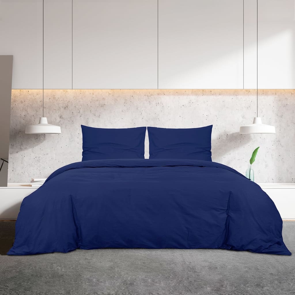 Bettwäsche-Set Marine 140X200 Cm Baumwolle Blau