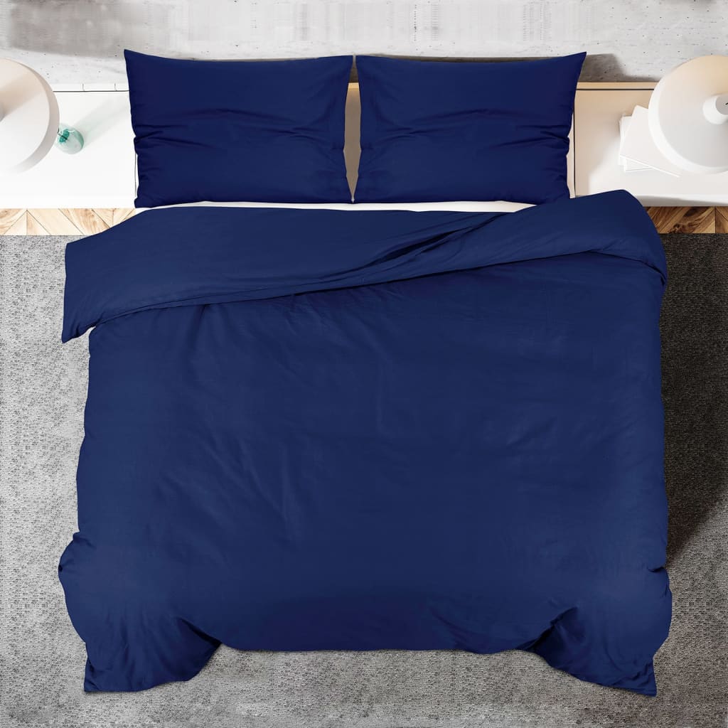 Bettwäsche-Set Marine 135X200 Cm Baumwolle Blau