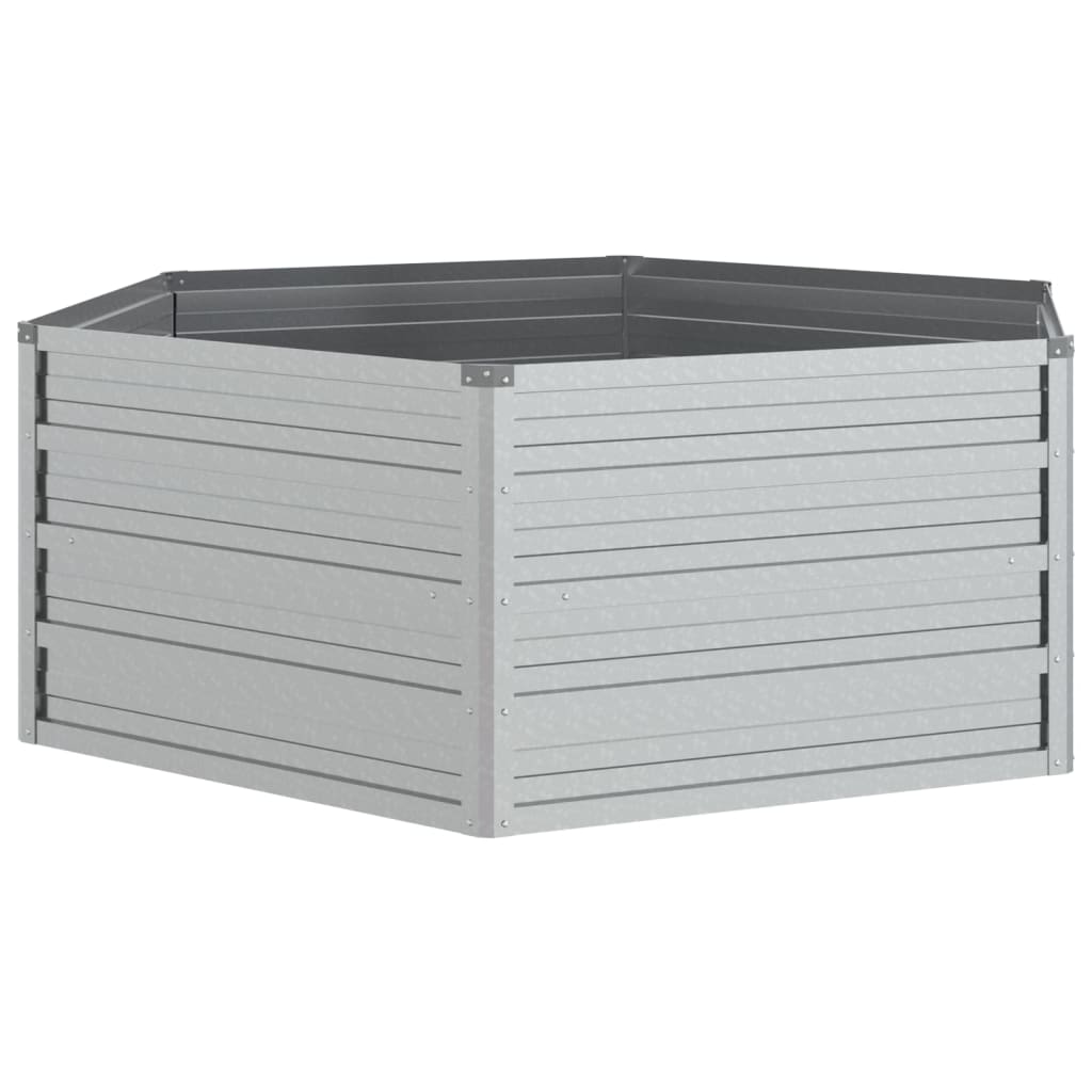 Garten-Hochbeet 129X45 Cm Verzinkter Stahl Silber