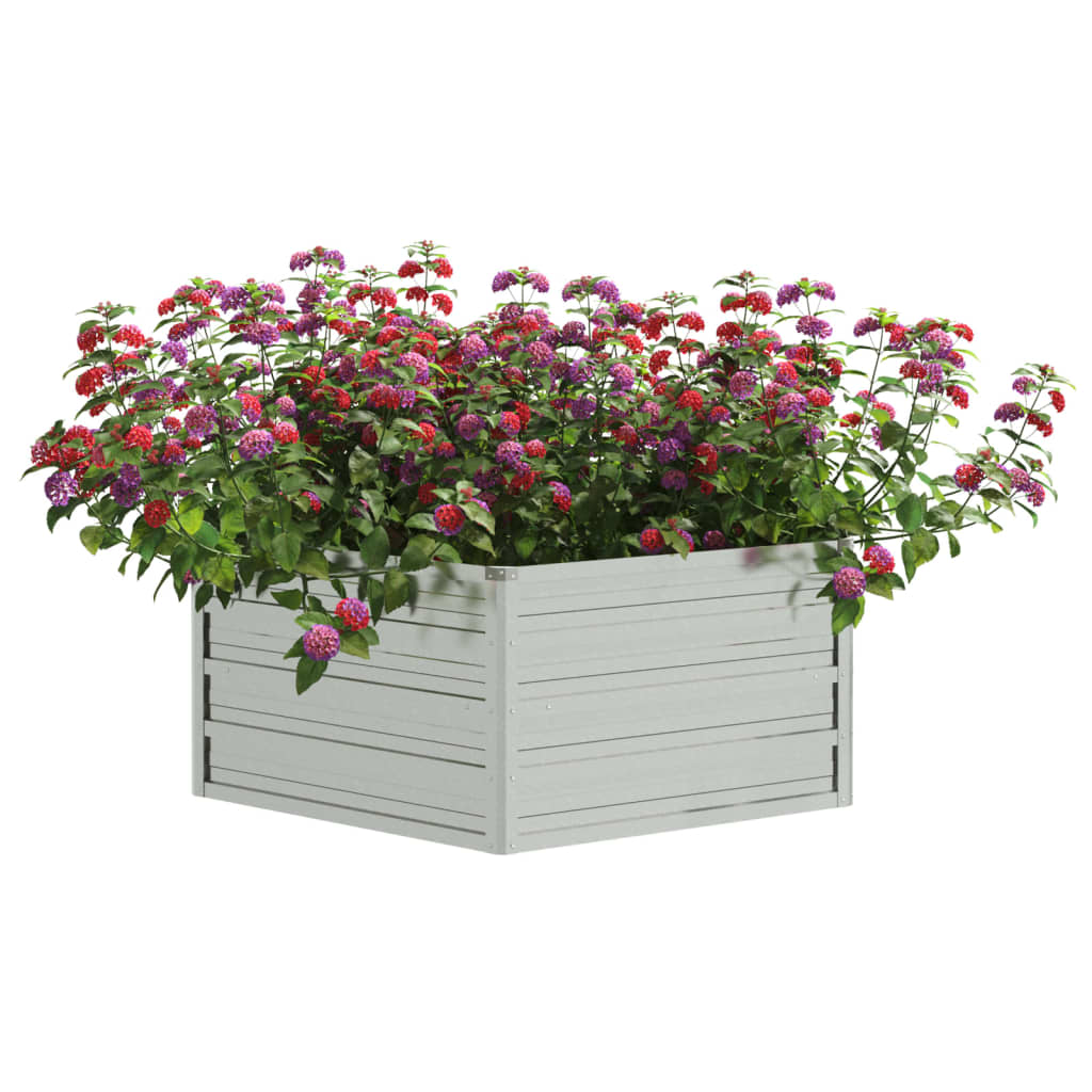 Garten-Hochbeet 129X45 Cm Verzinkter Stahl Silber