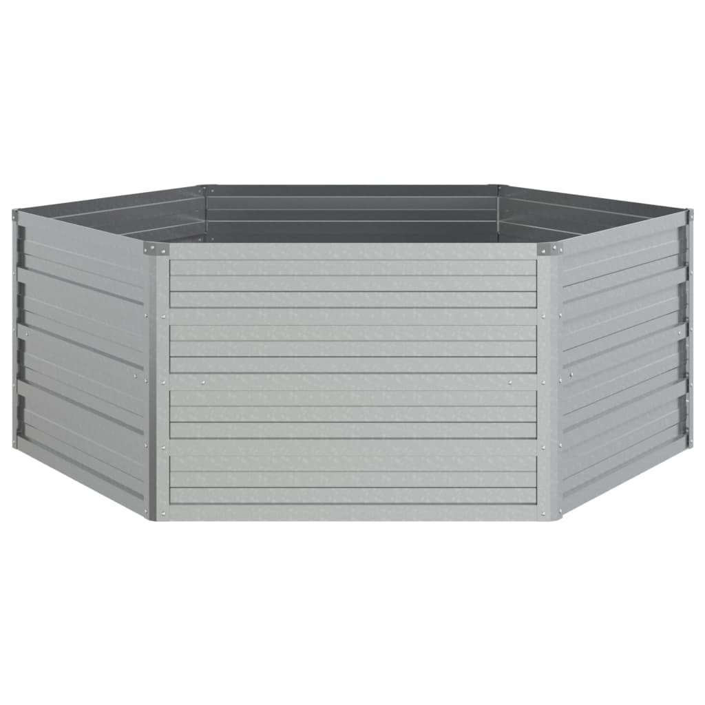 Garten-Hochbeet 129X45 Cm Verzinkter Stahl Silber