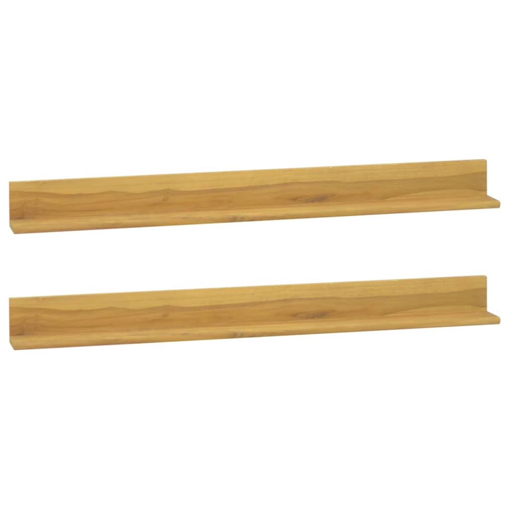 Wandregale 2 Stk. Massivholz Teak
