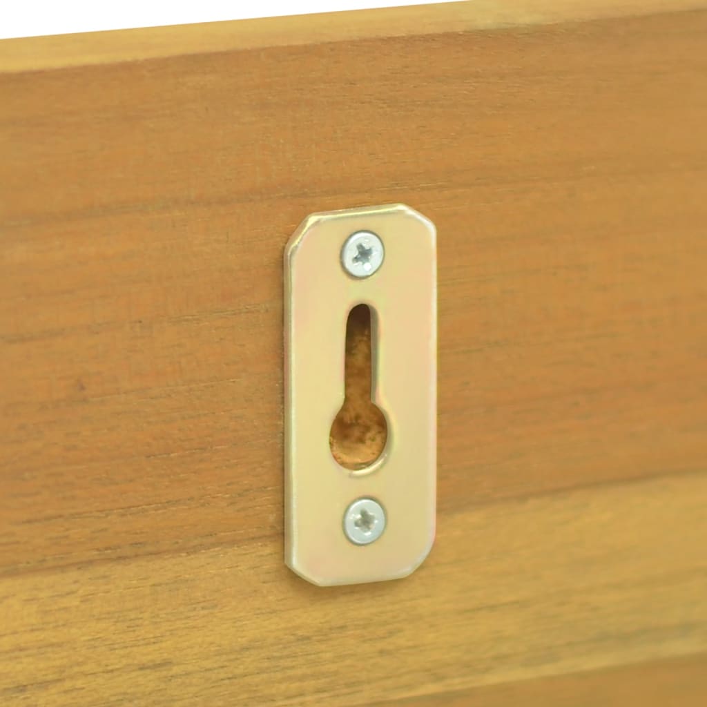 Wandregale 2 Stk. Massivholz Teak