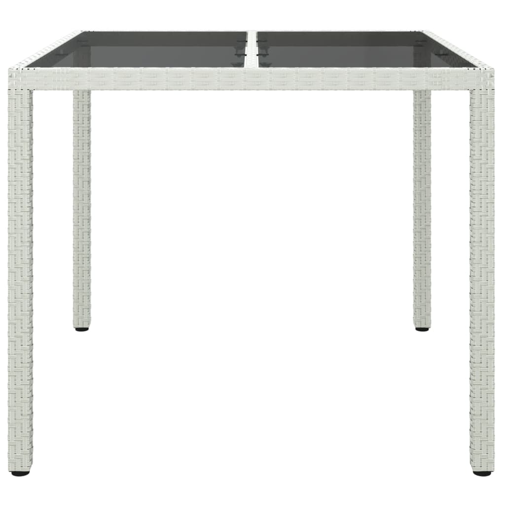 Gartentisch Gehärtetes Glas Poly Rattan