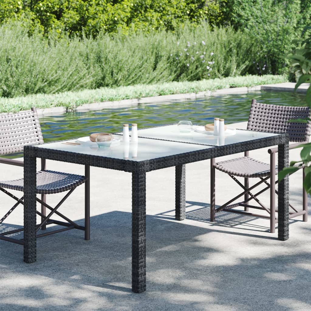 Gartentisch Weiß Poly-Rattan