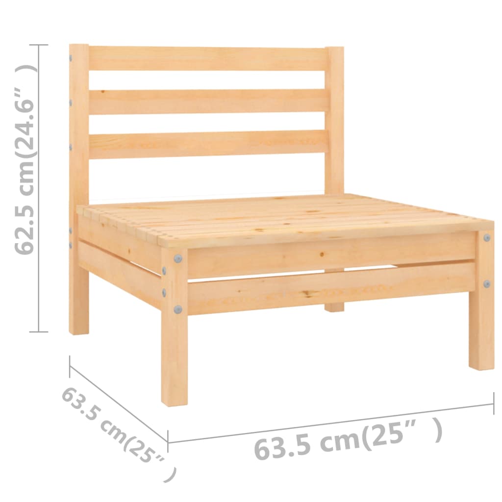 4-Tlg. Garten-Lounge-Set Kiefer Massivholz
