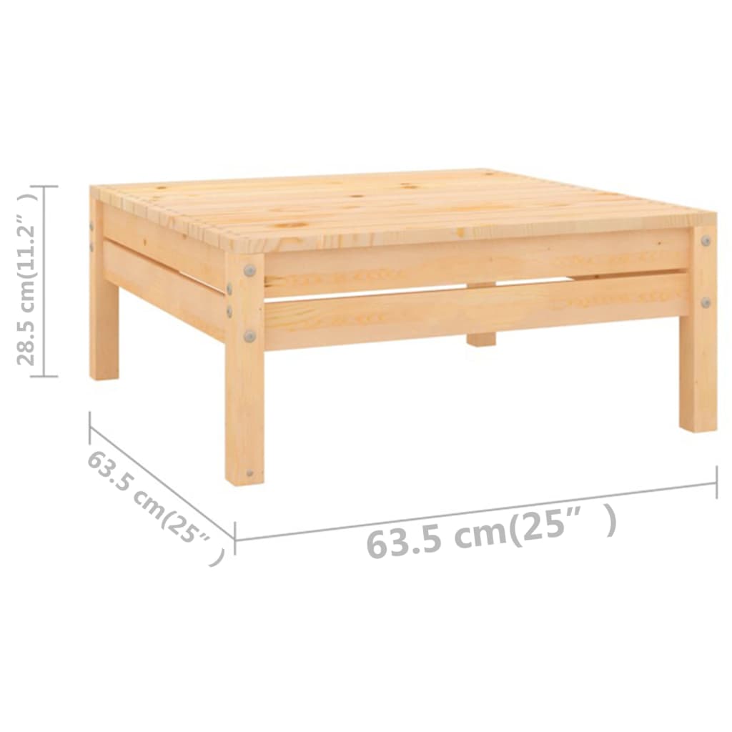 6-Tlg. Garten-Lounge-Set Kiefer Massivholz