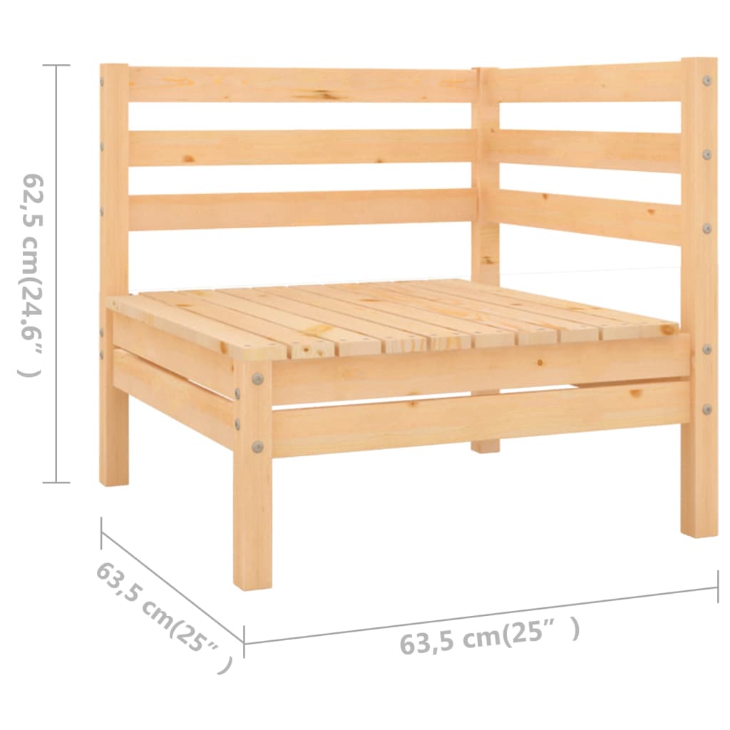 5-Tlg. Garten-Lounge-Set Massivholz Kiefer