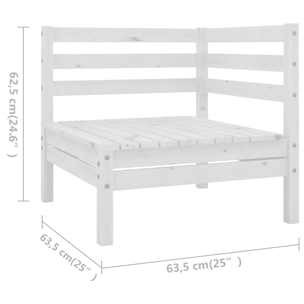 7-Tlg. Garten-Lounge-Set Massivholz Kiefer