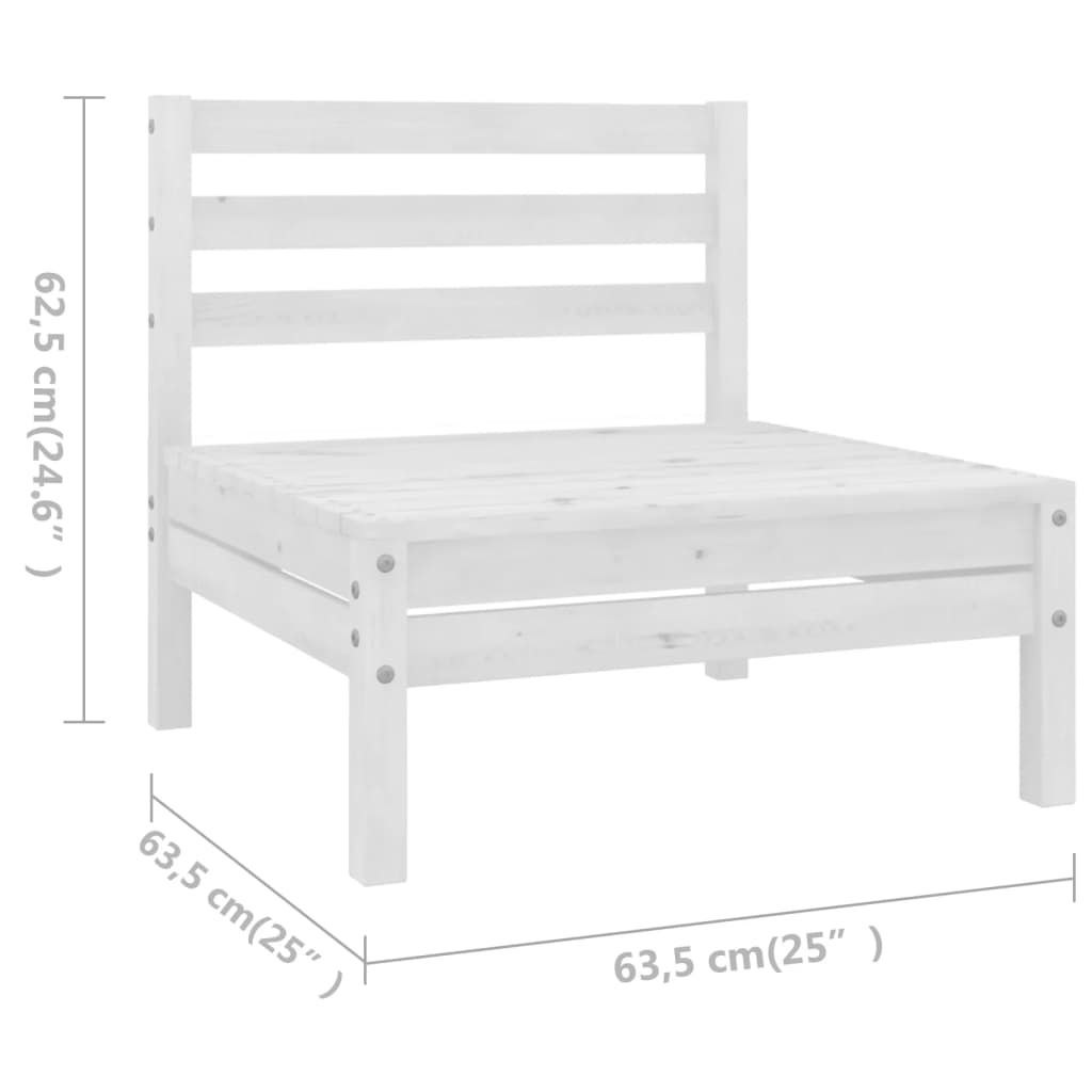 7-Tlg. Garten-Lounge-Set Massivholz Kiefer
