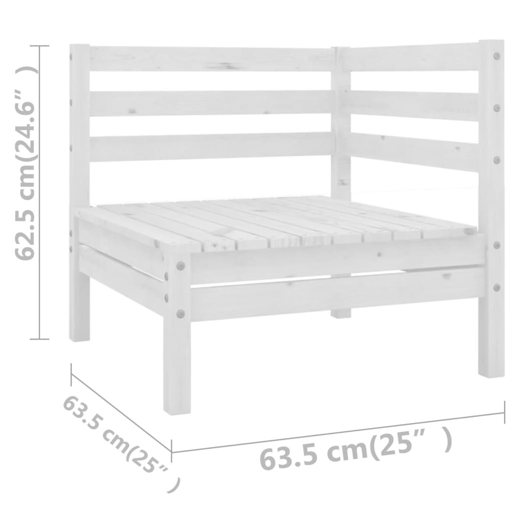 11-Tlg. Garten-Lounge-Set Massivholz Kiefer