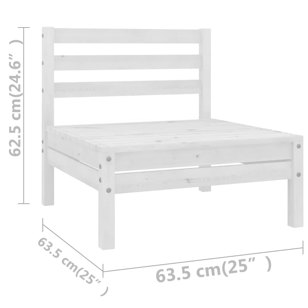 11-Tlg. Garten-Lounge-Set Massivholz Kiefer