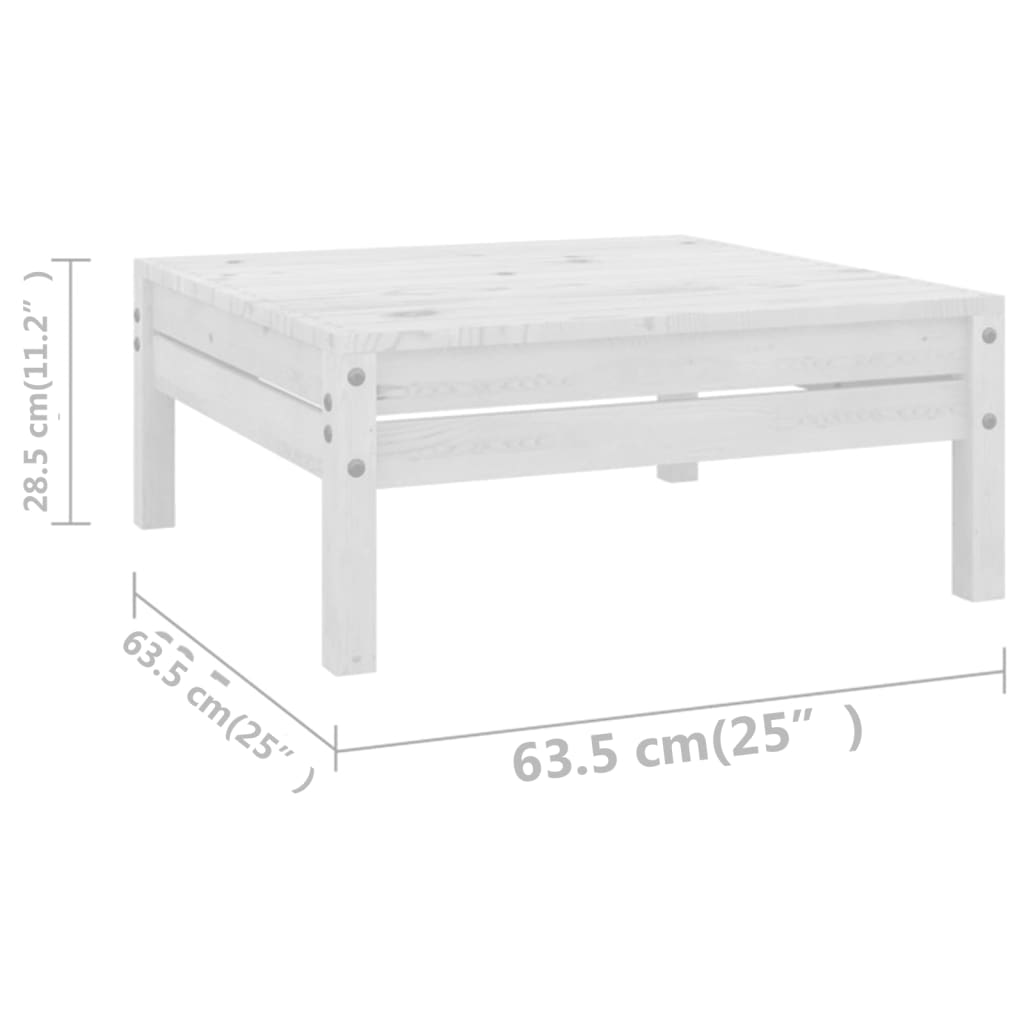 11-Tlg. Garten-Lounge-Set Massivholz Kiefer