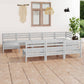 10-Tlg. Garten-Lounge-Set Massivholz Kiefer