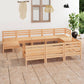 10-Tlg. Garten-Lounge-Set Massivholz Kiefer