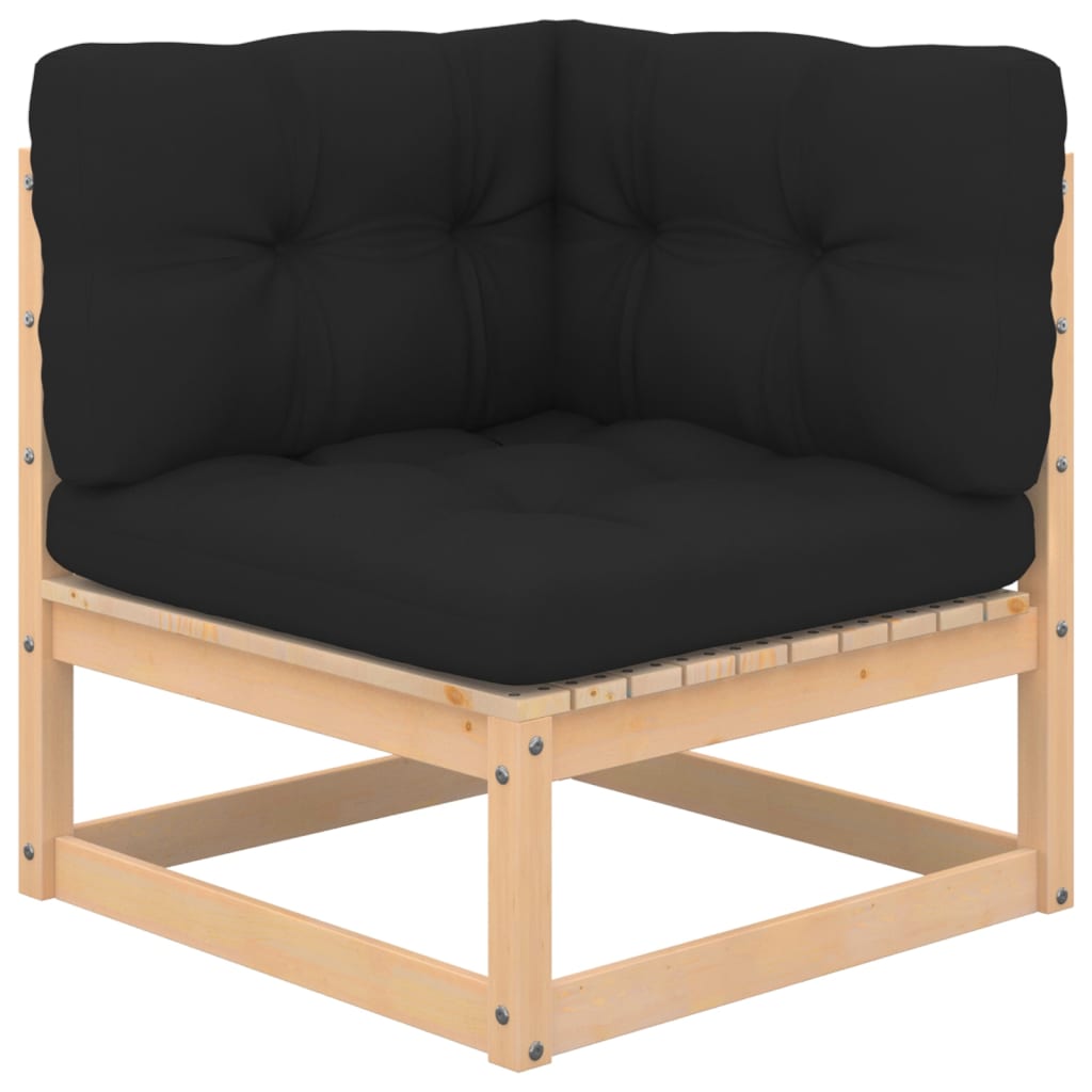 Garten-Ecksofas Mit Kissen 2 Stk. Massivholz Kiefer
