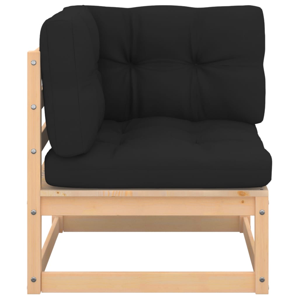 4-Tlg. Garten-Lounge-Set Mit Kissen Massivholz Kiefer