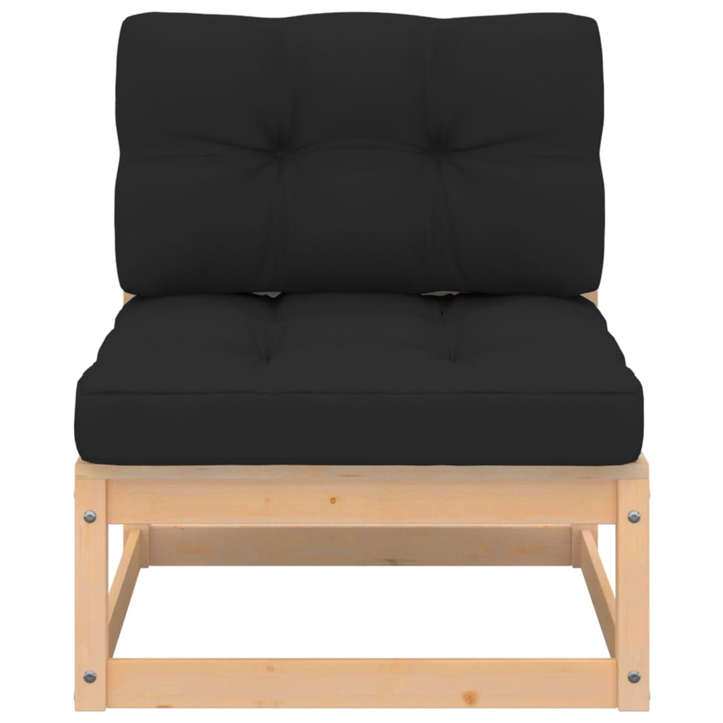 4-Tlg. Garten-Lounge-Set Mit Kissen Massivholz Kiefer