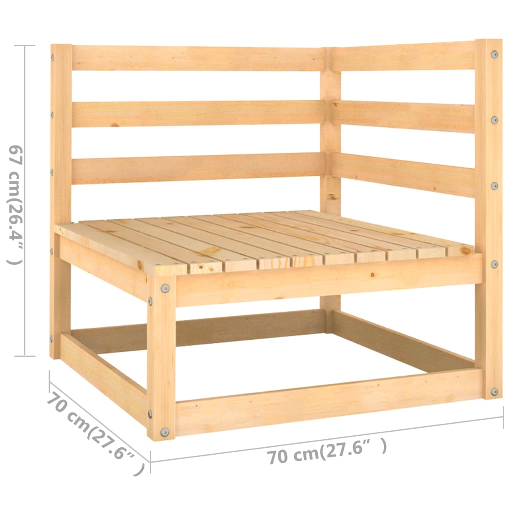 4-Tlg. Garten-Lounge-Set Mit Kissen Massivholz Kiefer