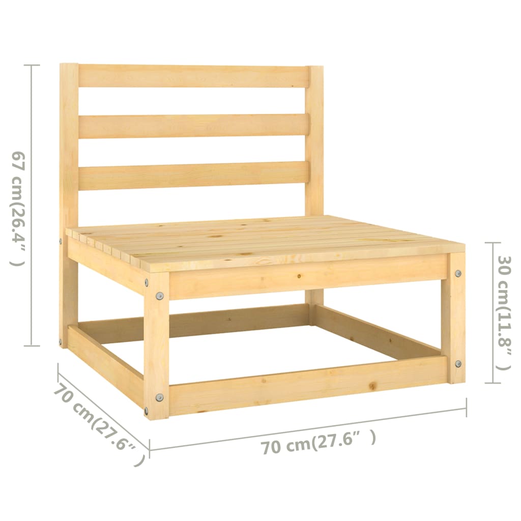 4-Tlg. Garten-Lounge-Set Mit Kissen Massivholz Kiefer