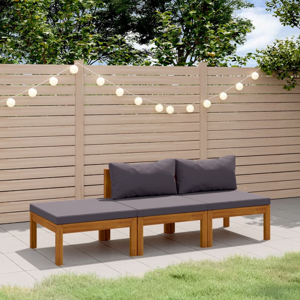 6-Tlg. Garten-Lounge-Set Mit Kissen Massivholz Akazie