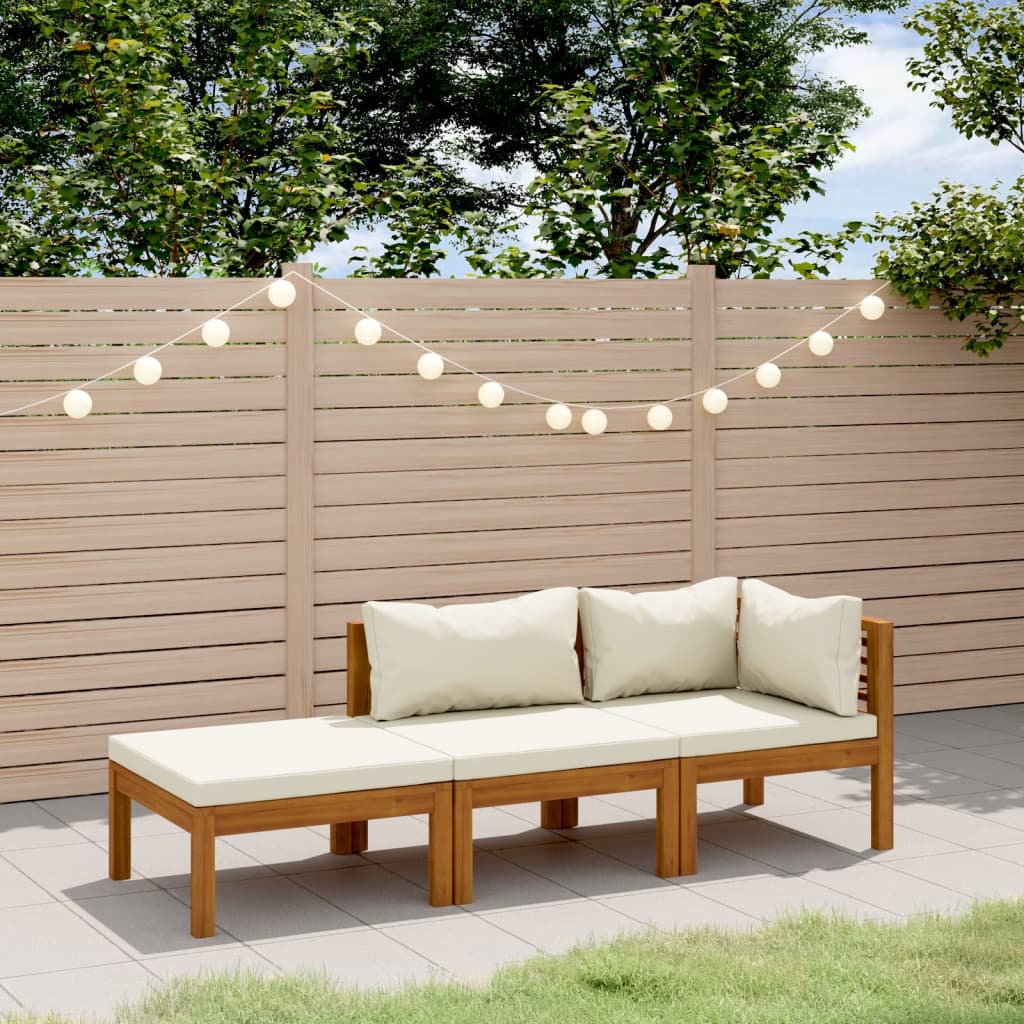 5-Tlg. Garten-Lounge-Set Mit Auflage Massivholz Akazie