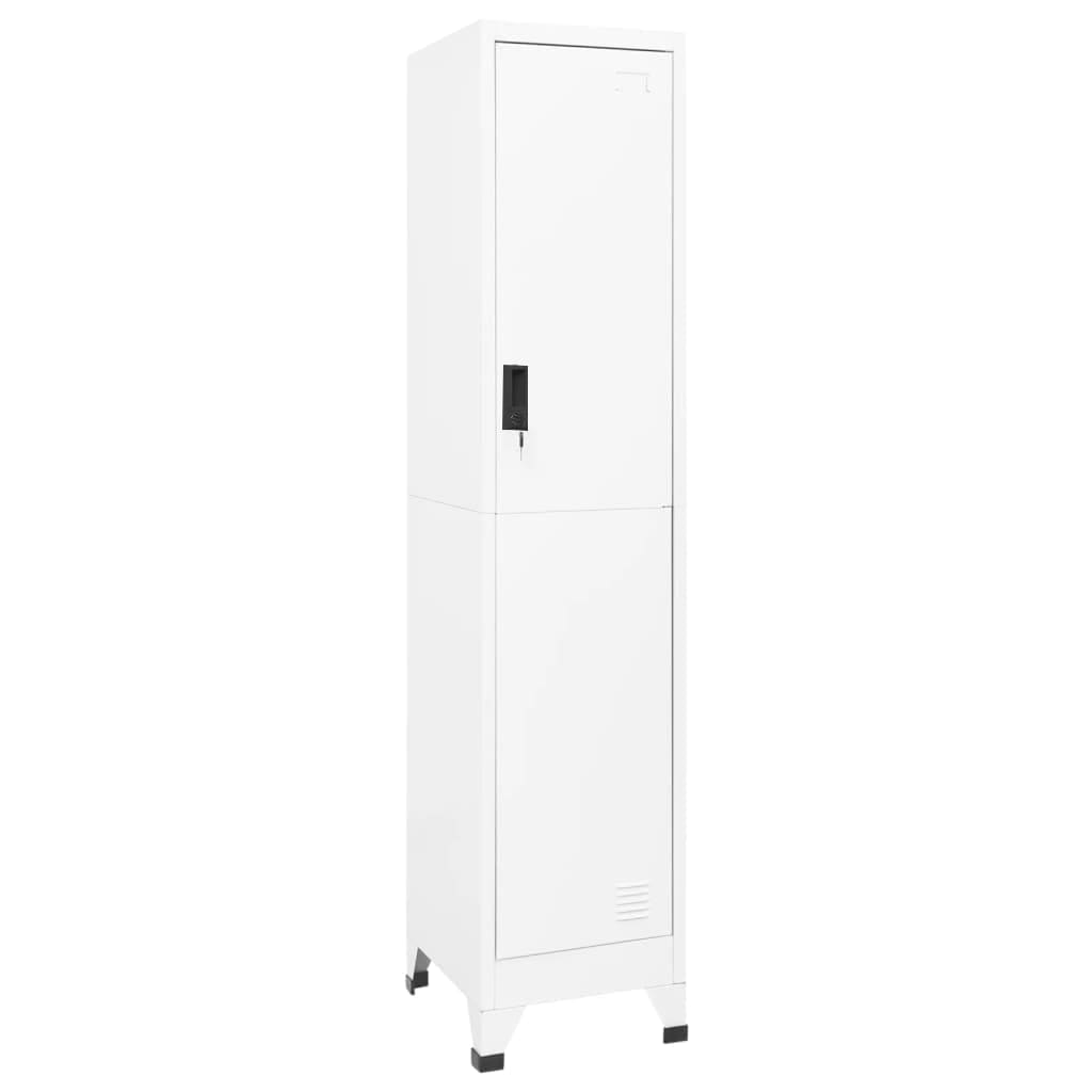 Schließfachschrank 38X45X180 Cm Stahl Weiß