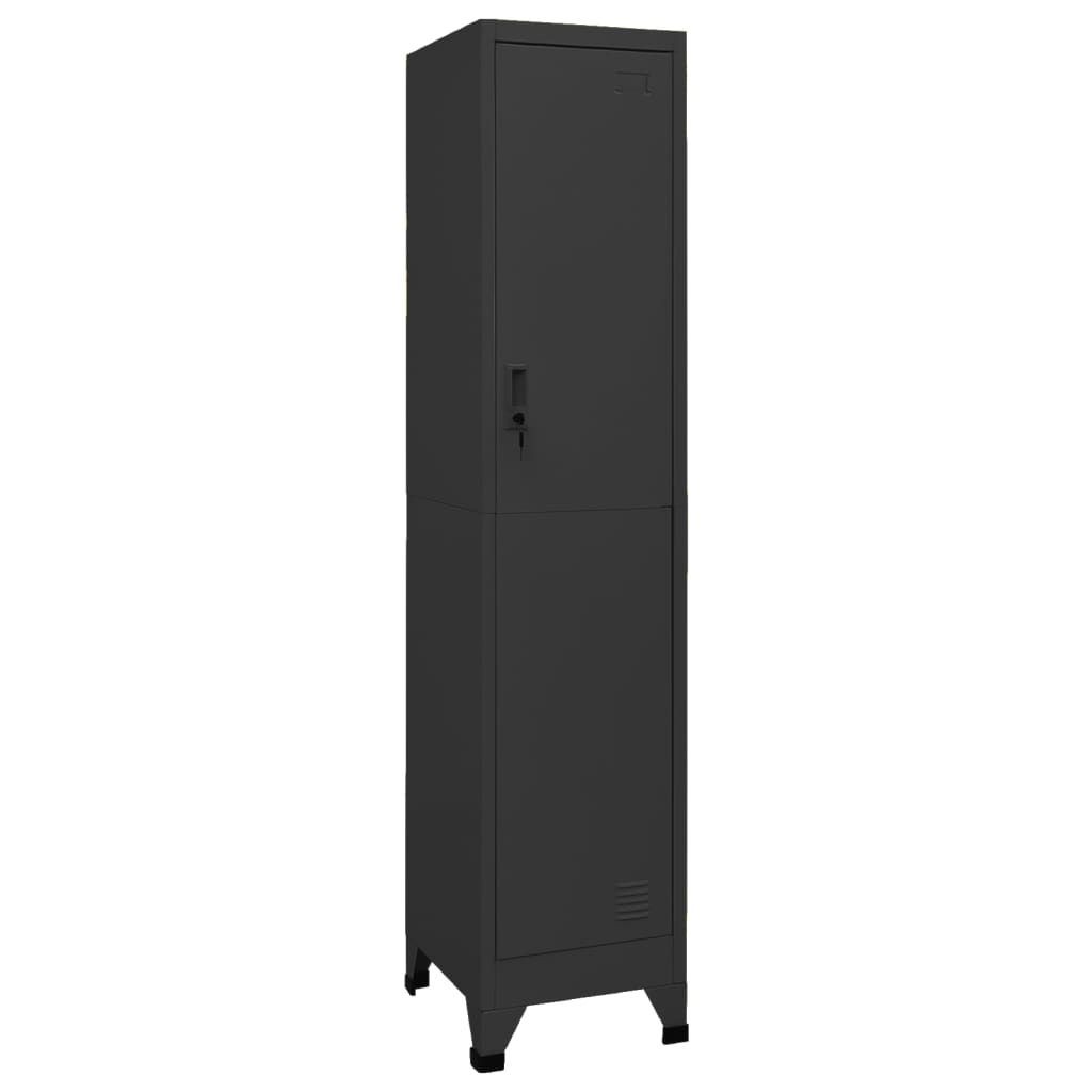 Schließfachschrank 38X40X180 Cm Stahl Anthrazit