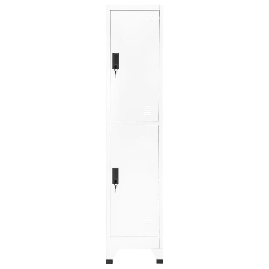 Schließfachschrank 38X45X180 Cm Stahl Weiß