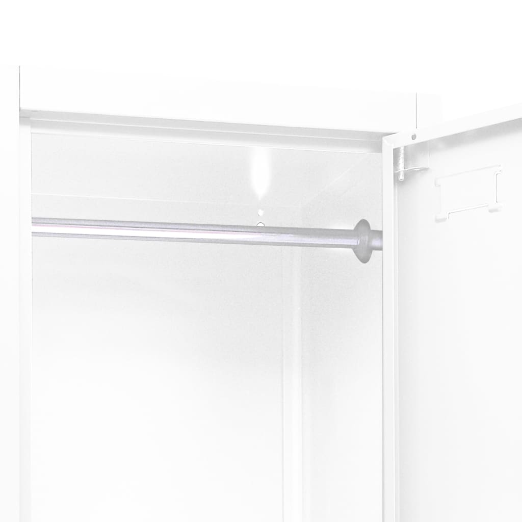 Schließfachschrank 38X45X180 Cm Stahl Weiß