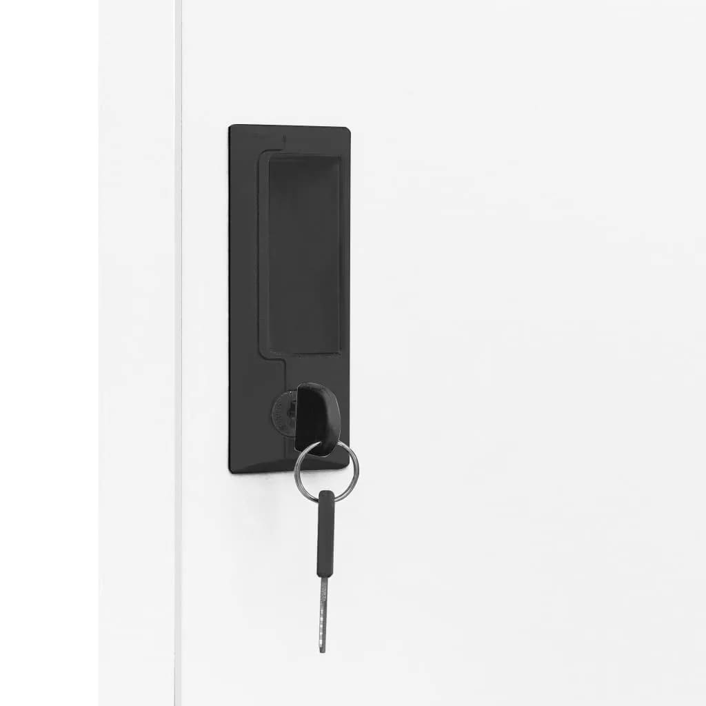 Schließfachschrank 38X45X180 Cm Stahl Weiß