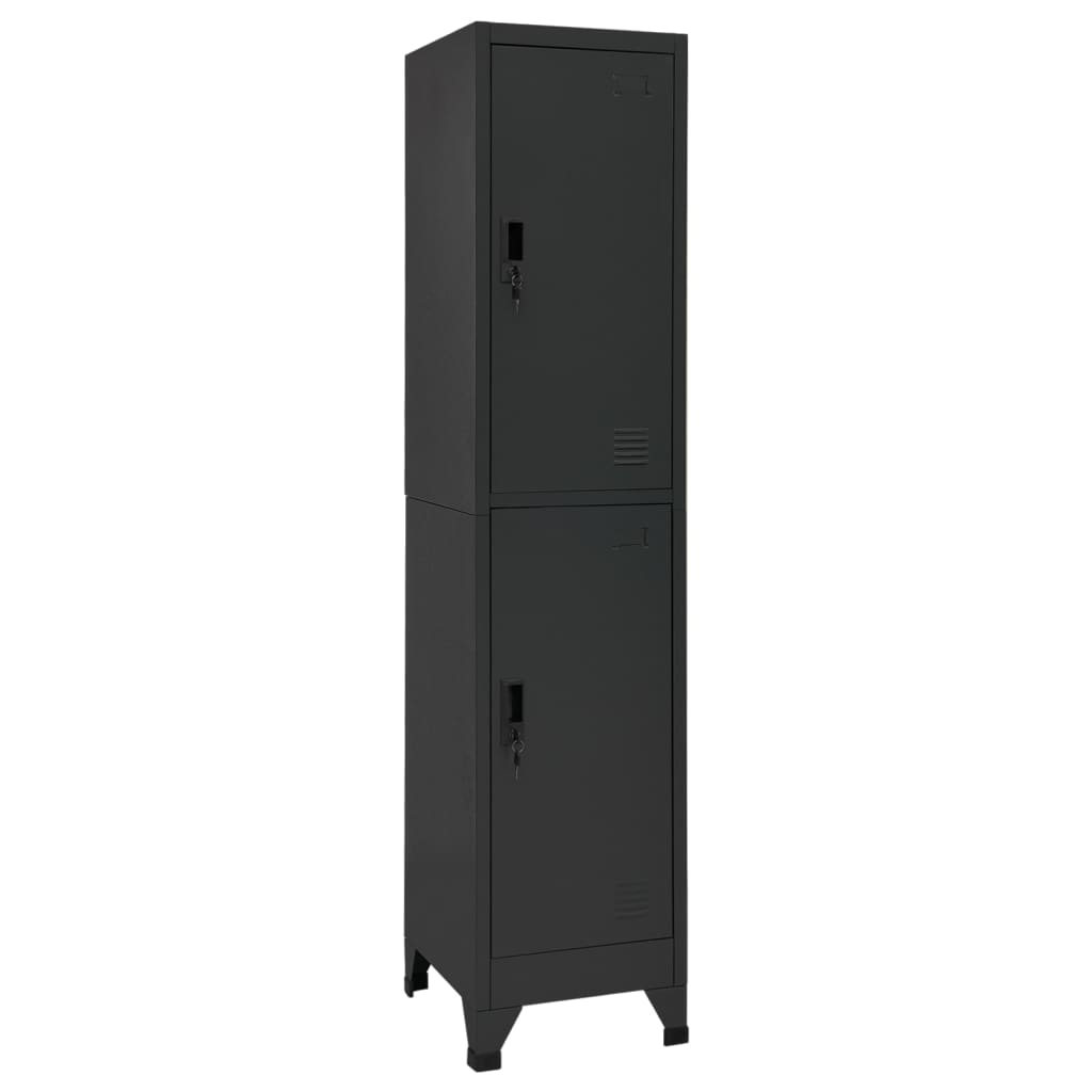 Schließfachschrank 38X40X180 Cm Stahl Anthrazit
