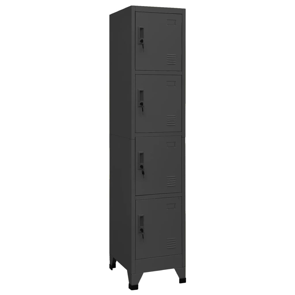 Schließfachschrank 38X40X180 Cm Stahl Anthrazit