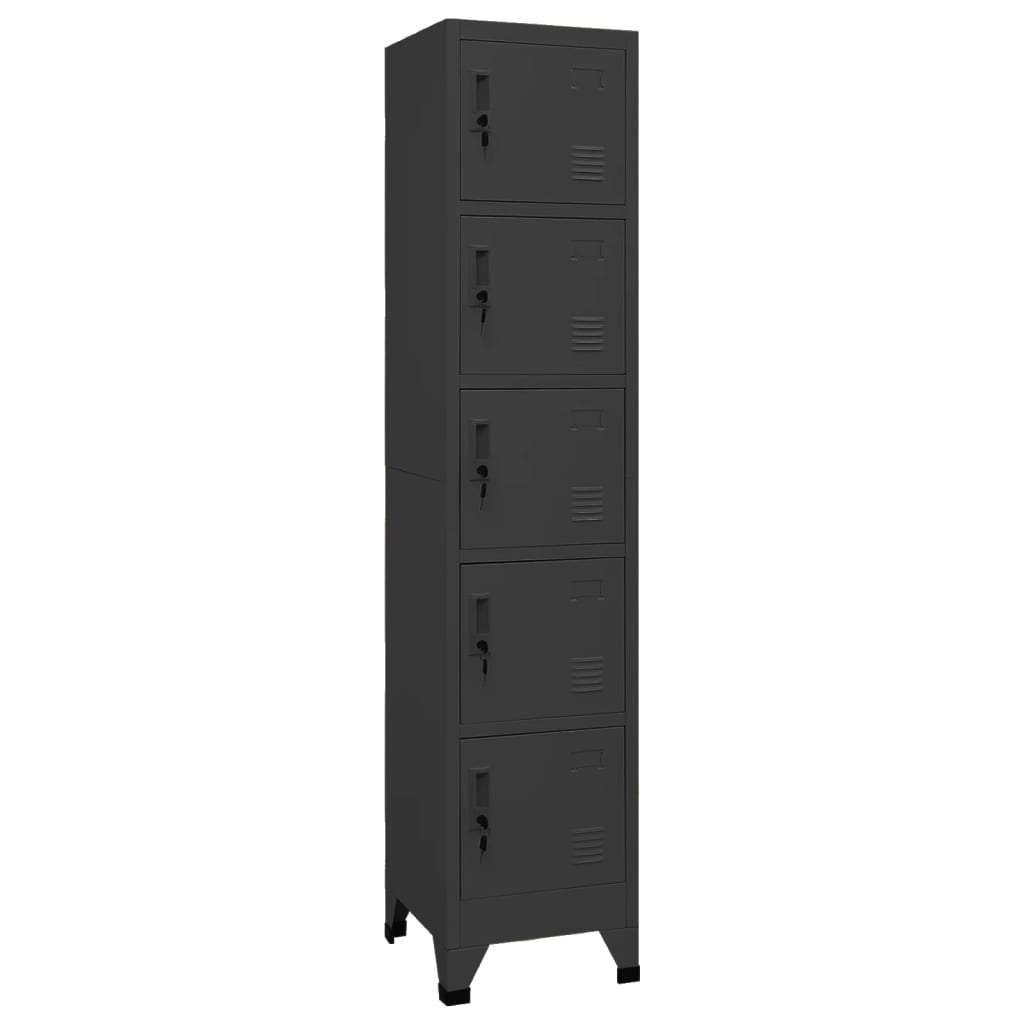 Schließfachschrank 38X40X180 Cm Stahl Anthrazit