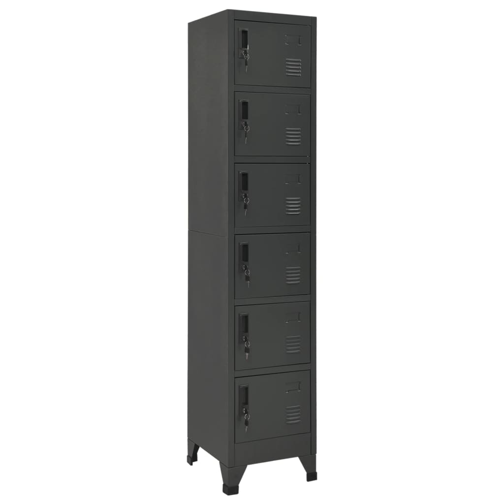 Schließfachschrank 38X40X180 Cm Stahl Anthrazit