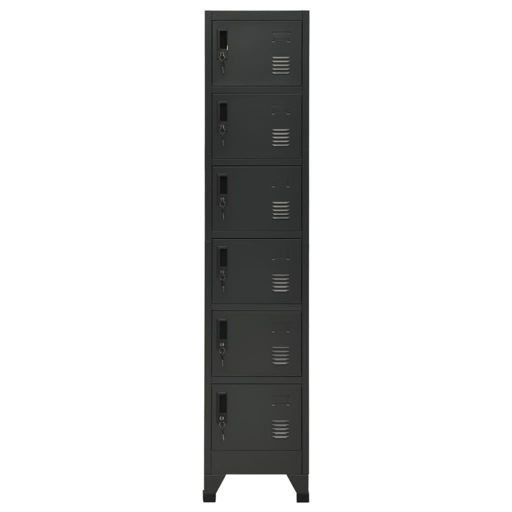 Schließfachschrank 38X40X180 Cm Stahl Anthrazit