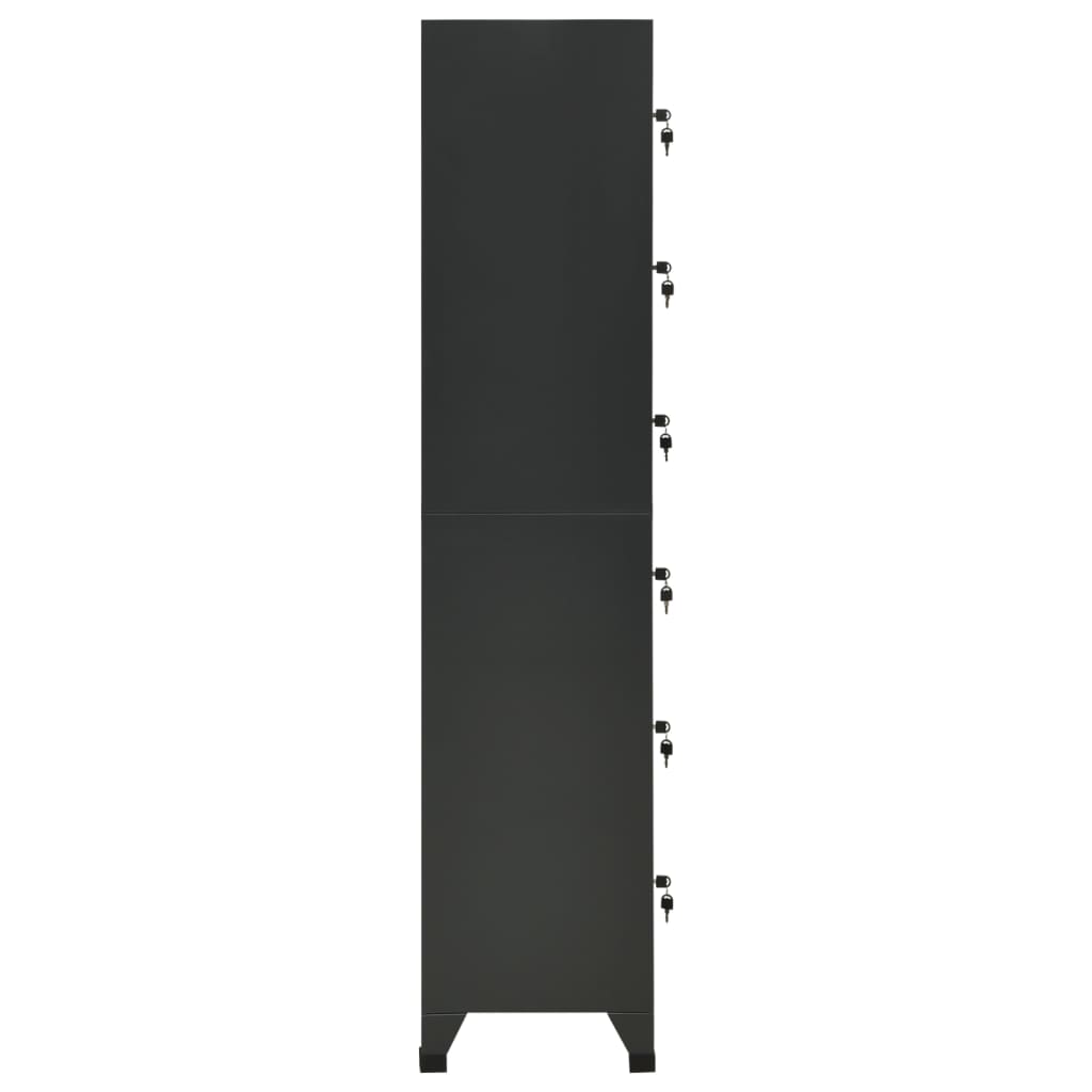 Schließfachschrank 38X40X180 Cm Stahl Anthrazit