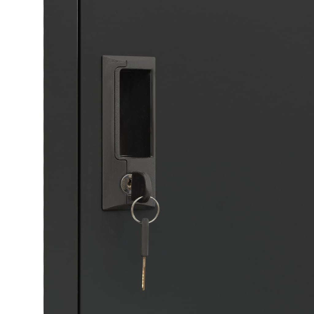 Schließfachschrank 38X40X180 Cm Stahl Anthrazit