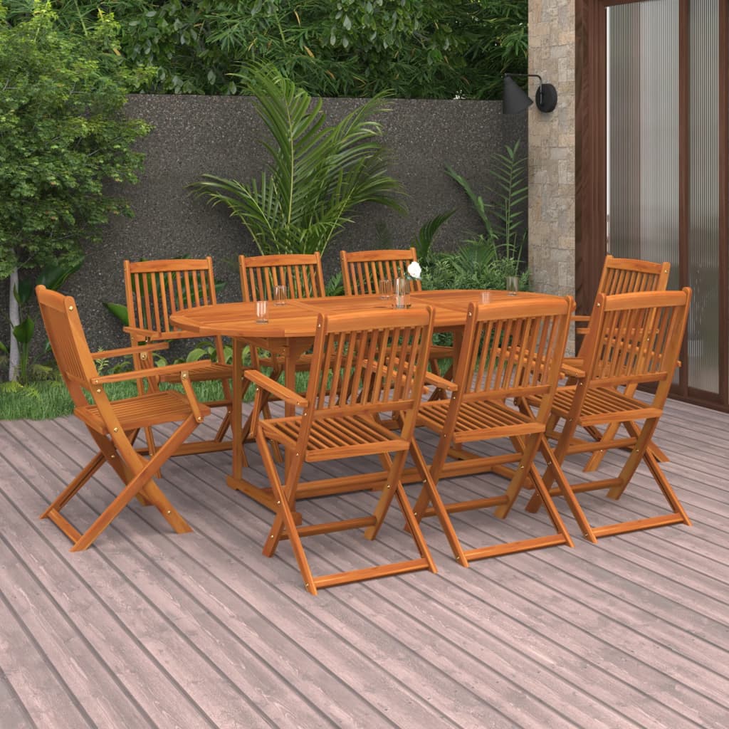 7-Tlg. Garten-Essgruppe 180X90X75 Cm Massivholz Akazie