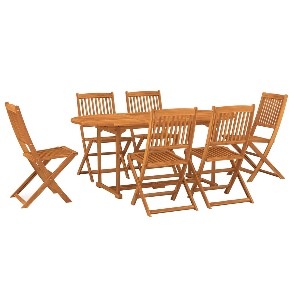 7-Tlg. Garten-Essgruppe 180X90X75 Cm Massivholz Akazie