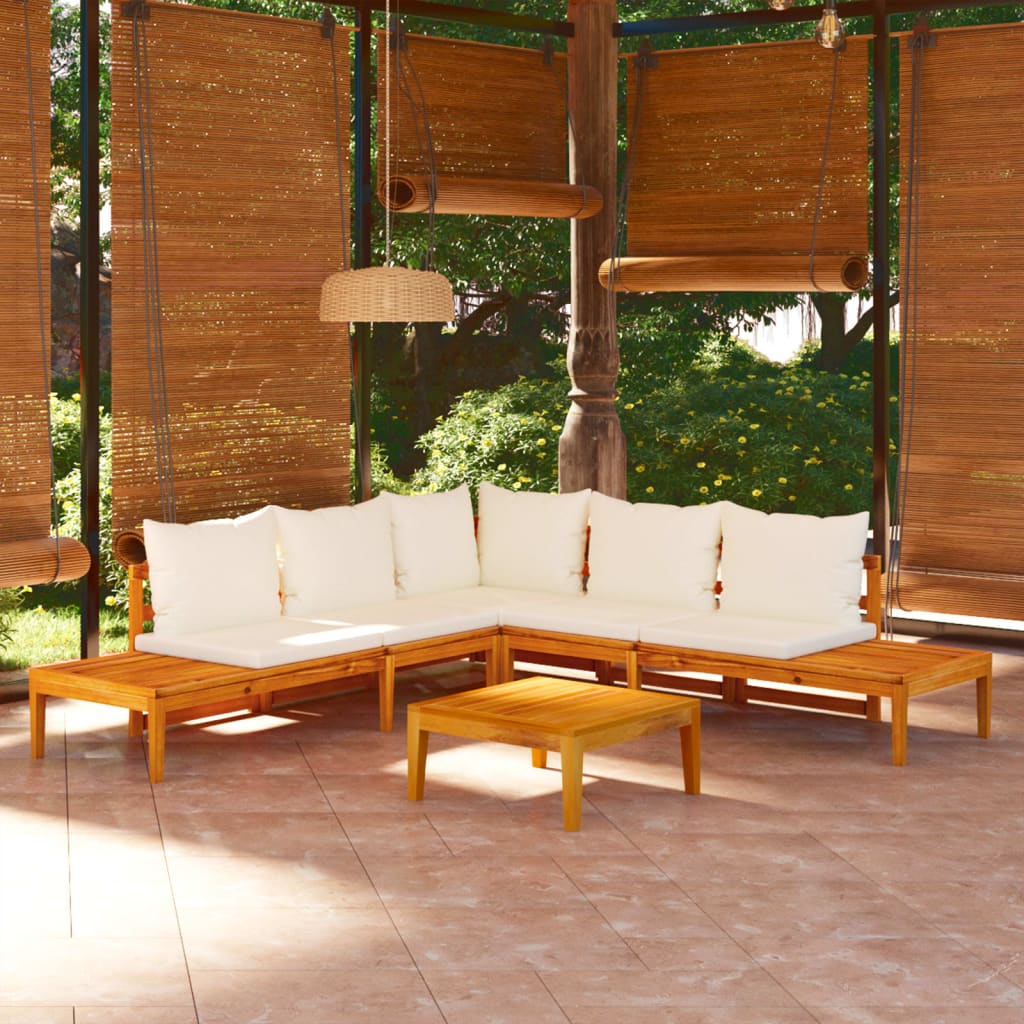 3-Tlg. Garten-Lounge-Set Mit En Kissen Massivholz Akazie